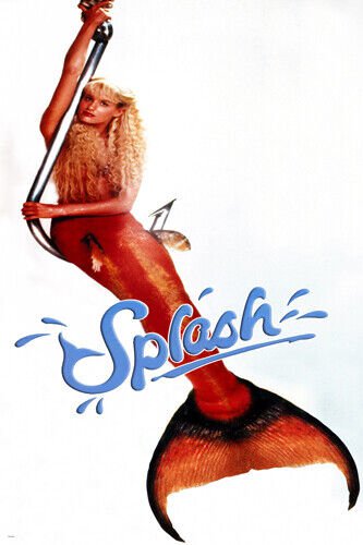 SPLASH movie poster darryl HANNA mermaid tail HOOK blonde curls 20x30