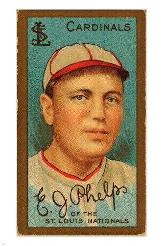 ED PHELPS pitcher ST. LOUIS CARDINALS vintage 1911 poster 20x30 BASEBALL