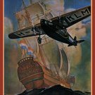 KLM legend becomes fact VINTAGE ad poster JAN WIGJA Netherlands 1929 20x30