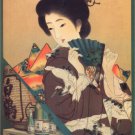 HAKUTSURU (sake) japan 1897 VINTAGE ad poster 20x30 rare HOT high quality