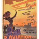 air show in reims 1909 VINTAGE AD POSTER ernest montaut 20x30 PRIZED 20x30
