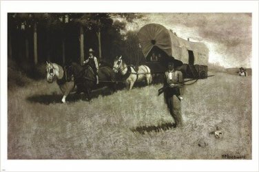 norman rockwell PAINTER scouting with daniel boone VINTAGE ART POSTER 20x30