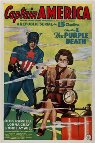 vintage CAPTAIN AMERICA COMIC BOOKS cover poster COLORFUL animated 20x30