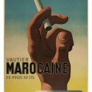 VAUTIER MAROCAINE vintage ad poster FRENCH CIGARETTE retro smoking 20x30