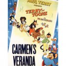 CARMEN'S VERANDA Paul Terry Cartoon MOVIE POSTER Mannie Davis 1944 20x30