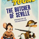 TERRY-TOONS the butcher of seville VINTAGE COMIC MOVIE POSTER rare fun 20x30