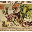 1870 WAR MAP OF EUROPE FRENCH PERSPECTIVE POSTER geopolitical satirical 20x30