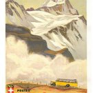 SWISS auto services of the ALPS vintage ad poster SNOWY MOUNTAIN 20x30 hot