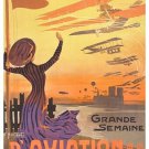 AVIATION vintage ad poster REIMS FRANCE august 1909 SUNSET SKY 20x30 hot new