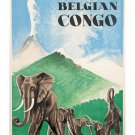 VISIT BELGIAN CONGO vintage travel poster '39 MARCI BRUSSELS elephants 20x30