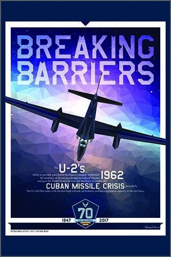 US Airforce Breaking Barriers Poster 20x30 U2 Spy Plane Cuban Missile Crisis