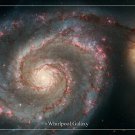 WHIRLPOOL GALAXY Hubble space telescope image poster 20x30 POSTER majestic!