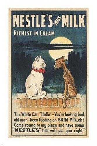 NESTLE'S SWISS MILK "will put you right" VINTAGE AD POSTER w. true 20x30 NEW