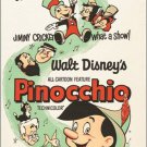 1962 PINNOCCHIO classic kids movie poster WALT DISNEY 20x30 jiminy cricket