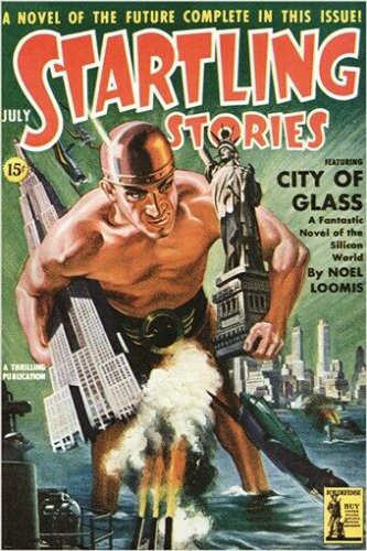 comic book cover poster VINTAGE STARTLING STORIES futuristic sci-fi 20x30
