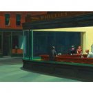 EDWARD HOPPER'S famous & ICONIC painting NIGHTHAWKS 20x30 bar SCENE rare!