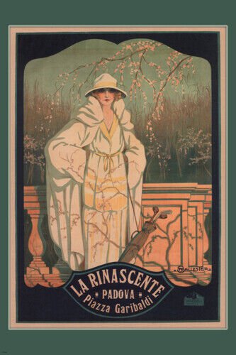 La Rinascente VINTAGE ad poster ANSELMO BALLESTER Italy 20x30 HOT new RARE
