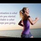 HABIT and MOTIVATION quote INSPIRATIONAL poster RUNNING sports 20x30 UNIQUE