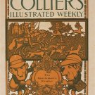 vintage magazine cover COLLIER'S ILLUSTRATED WEEKLY comical collectors 20x30