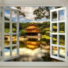 window to the golden pavilion KYOTO JAPAN SCENIC POSTER 20x30 natural beauty