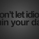 don't let IDIOTS ruin your DAY poster 20x30 FUNNY Motivational message NEW