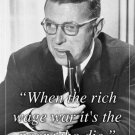 JEAN-PAUL SARTRE french philosopher QUOTE POSTER rich wage war 20x30 UNIQUE