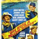 SHE WORE A YELLOW RIBBON movie poster FIGHTING CALVARY 20x30 SHE WORE A YELLOW RIBBON movie poster FIGHTING CALVARY 20x30