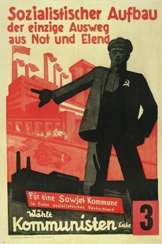 VINTAGE AD POSTER german interwar communist poster INDUSTRIAL 20x30 new #3