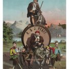 H. & J. lager BEER VINTAGE POSTER Drummond 20x30 Goat Man Drinking ADVENTURE