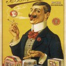 VINTAGE AD poster - A. VIKTORSON'S cigarette-papers GENTLEMEN russia 1905