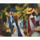 AUGUST MACKE 1914 girls under trees VINTAGE ART POSTER german 20x30 gem NEW AUGUST MACKE 1914 girls under trees VINTAGE ART POSTER german 20x30 gem NEW
