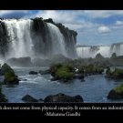 CHILEAN FALLS IMAGE with quote from Ghandi INSPIRATIONAL POSTER 20x30 truth