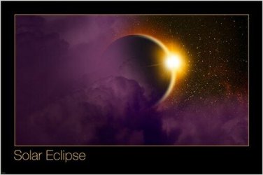 SOLAR ECLIPSE scientific photo poster RARE HOT NEW night sky 20x30 NEW
