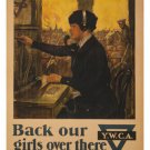 YMCA vintage ad poster BACK OUR GIRLS united war work campaign 20x30 NEW