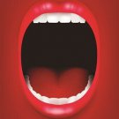 modern art poster OPEN MOUTH red lips perfect white teeth LIFE LIKE 20x30