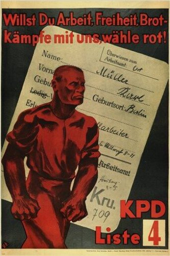 GERMAN interwar COMMUNIST vintage ad poster COLLECTORS POLITICAL 20x30 #2