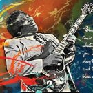 Riley B King Blues Singer Guitarist Songwriter Art Print Poster Quote 20x30