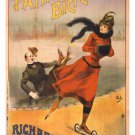 patin bicyclette vintage ad poster by JEAN DE PALEOLOGUE winter 20x30 FRENCH