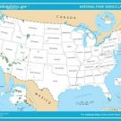 USA NATIONAL park service lands POSTER 20x30 CLEAR easy-to-use EDUCATIONAL