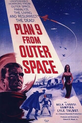 plan 9 from outer space MOVIE poster BELA LUGOSI VAMPIRA spooky sci-fi 20x30