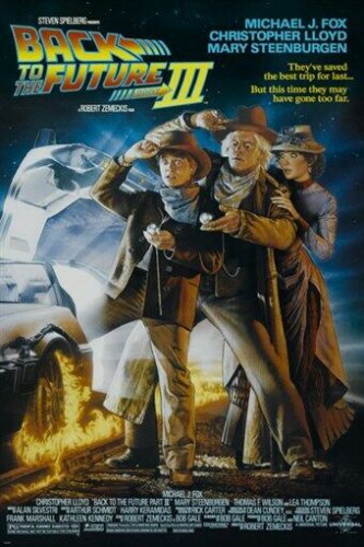BACK to the FUTURE III vintage movie poster FOX, LLOYD & STEENBURGEN 20x30