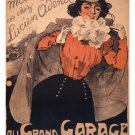 vintage circus poster WOMAN WEARING TAILORED CLOTHES, HAT & MONOCLE 20x30
