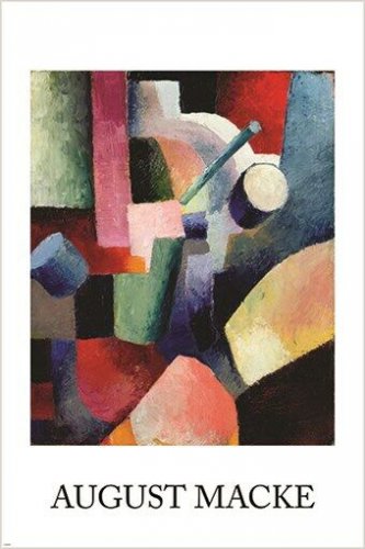 CUBIST PRINT august macke COMPOSITION OF FORMS vintage art poster 20x30 NEW