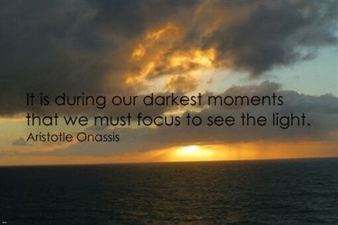 Aristotle Onassis Quote about seeing the light MOTIVATIONAL POSTER 20x30