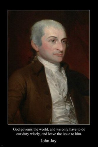 portrait JOHN JAY FOUNDING FATHER USA poster PATRIOT diplomat 20x30 rare