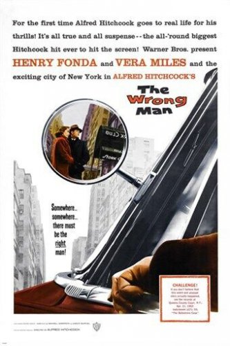 alfred hitchcock's THE WRONG MAN vintage movie poster HENRY FONDA 20x30 rare