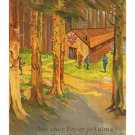 CABIN IN THE WOODS classic painting poster 1918 FINE ART prized rare 20x30