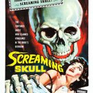 screaming skull VINTAGE movie poster JOHN HUDSON PEGGY WEBBER 20x30 fright