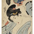 FINE ART PRINT POSTER japanese 20x30 WOMAN relaxing SOFT billowy KIMONA gem