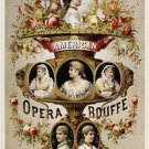 adah RICHMOND vintage AD poster AMERICAN opera BOUFFE usa 1880 20x30 prized